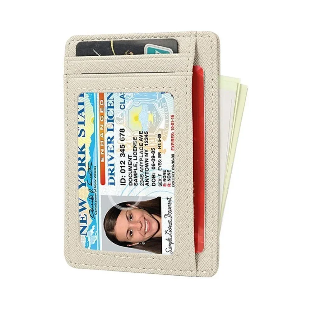 Leather Compact Card Holder Wallet